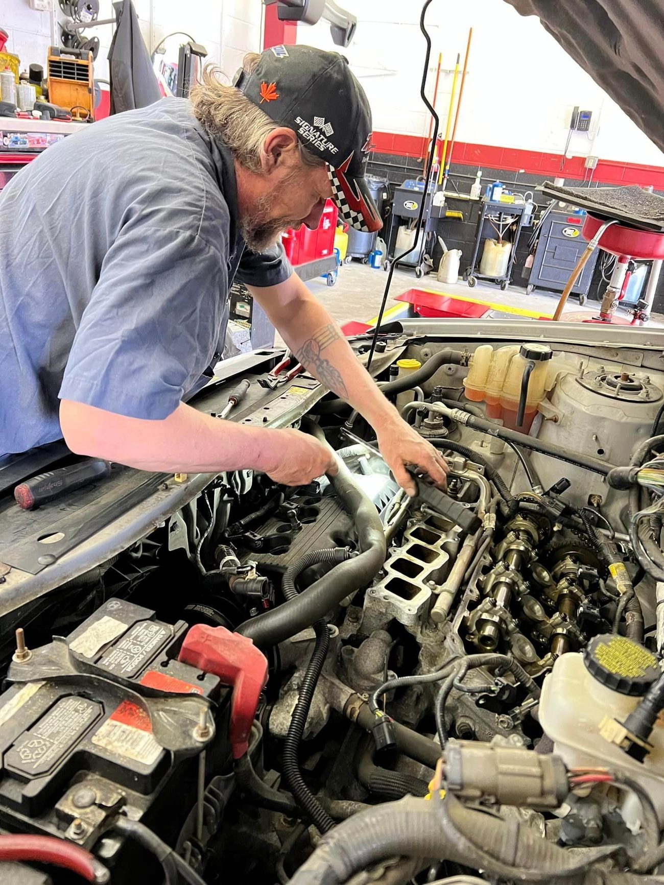 A certified technician at work